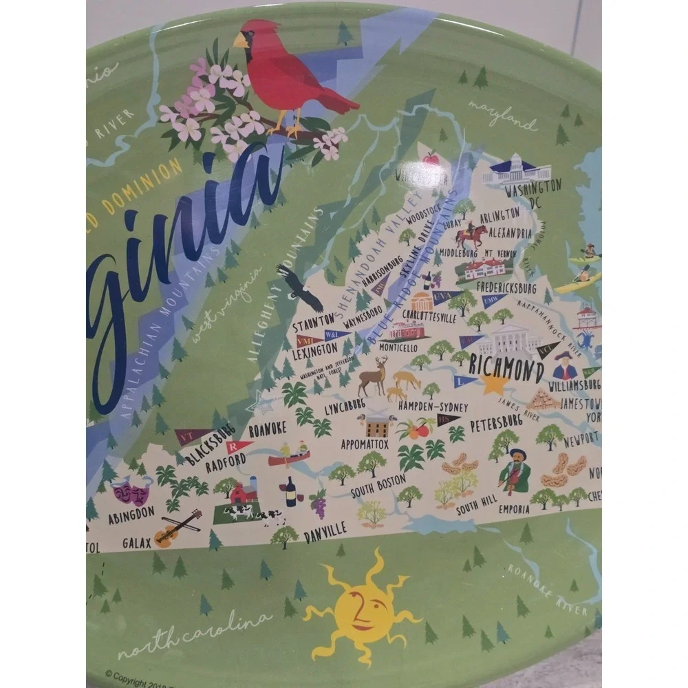 State‎ of Virginia Melamine Tray 16